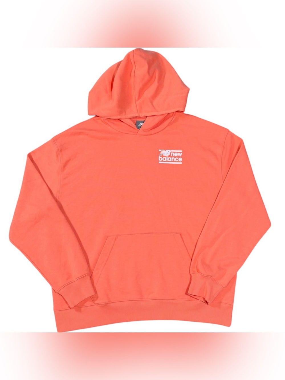 New Balance Sport French Terry Graphic Hoodie Women’s Medium Flare Coral NWOT